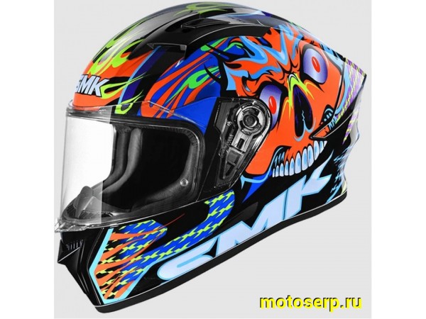 Купить  Шлем закрытый интеграл SMK STELLAR SKULL , цвет мультиколор (S) (шт) (Bajaj STELLAR GL275 купить с доставкой по Москве и России, цена, технические характеристики, комплектация фото  - motoserp.ru