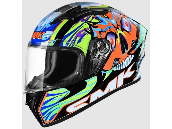 Купить  Шлем закрытый интеграл SMK STELLAR SKULL , цвет мультиколор (XL) (шт) (Bajaj STELLAR GL274 купить с доставкой по Москве и России, цена, технические характеристики, комплектация фото  - motoserp.ru