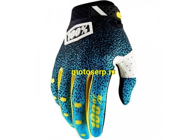 Купить  Перчатки 100% MX черный/бирюзовый р-р S (пар) (МотоЯ     купить с доставкой по Москве и России, цена, технические характеристики, комплектация фото  - motoserp.ru