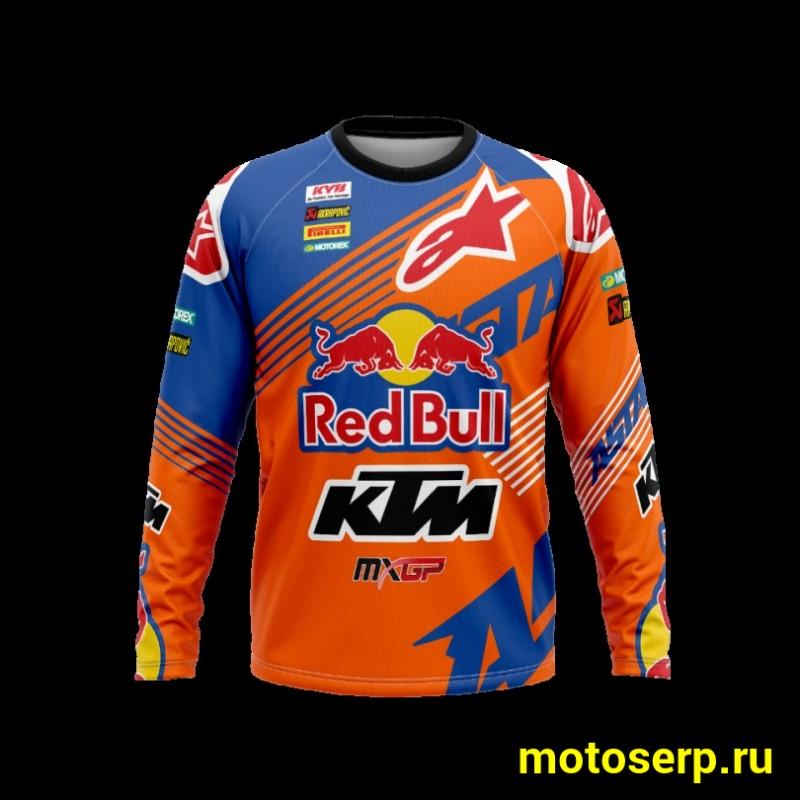 Купить  Джерси (футболка для мотокросса) V-RUS AlpineStars KTM (цвет: Red Bull (синий) (L) (шт) (МотоЯ купить с доставкой по Москве и России, цена, технические характеристики, комплектация фото  - motoserp.ru
