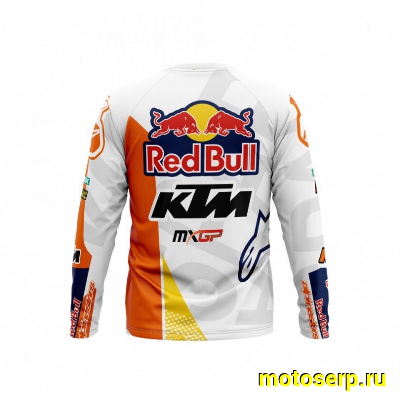 Купить  Джерси (футболка для мотокросса) V-RUS AlpineStars KTM (цвет: Red Bull (белый) (L) (шт) (МотоЯ купить с доставкой по Москве и России, цена, технические характеристики, комплектация фото  - motoserp.ru