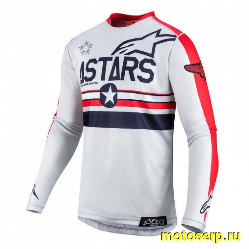 Купить  ====Джерси (футболка для мотокросса) V-RUS AlpineStars Air Military (цвет: мультицвет) (XL) (шт) (0 купить с доставкой по Москве и России, цена, технические характеристики, комплектация фото  - motoserp.ru