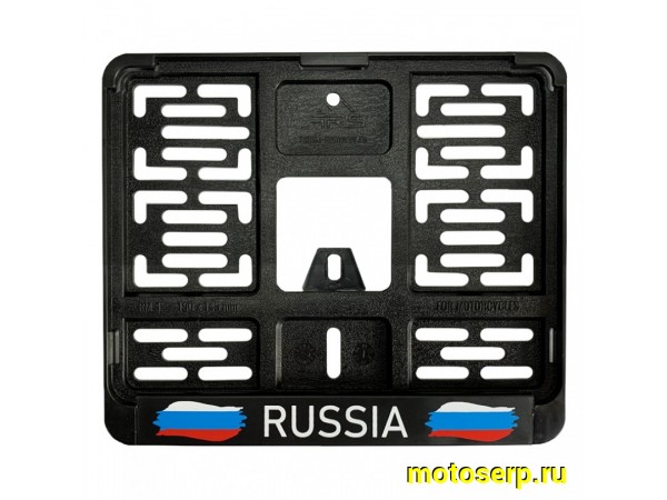 Купить  Держатель (рамка) заднего номера МОТО (19х14,5) пластик "Russia" нового образца (шт) (МК MRN008 купить с доставкой по Москве и России, цена, технические характеристики, комплектация фото  - motoserp.ru
