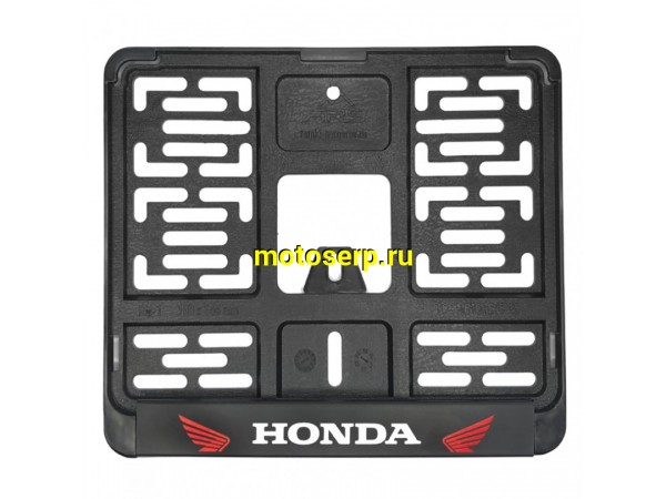 Купить  Держатель (рамка) заднего номера МОТО (19х14,5) пластик "Honda" нового образца (шт) (МК MRN030 купить с доставкой по Москве и России, цена, технические характеристики, комплектация фото  - motoserp.ru