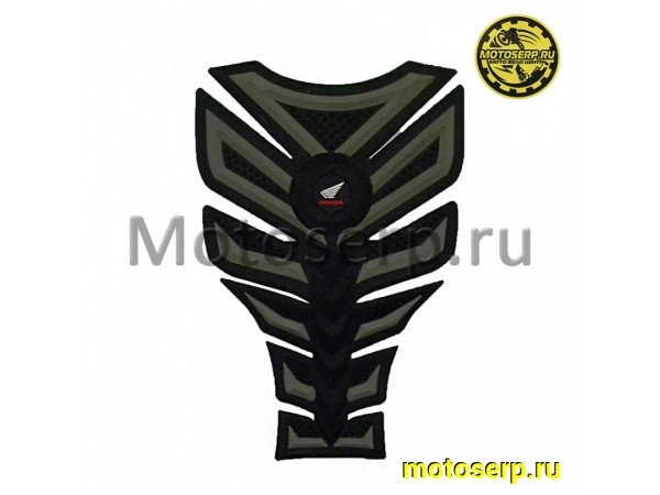 Купить  Наклейка (накладка) защитная на бак "Honda" серая объемная  (шт) (МК ZBN 103 купить с доставкой по Москве и России, цена, технические характеристики, комплектация фото  - motoserp.ru