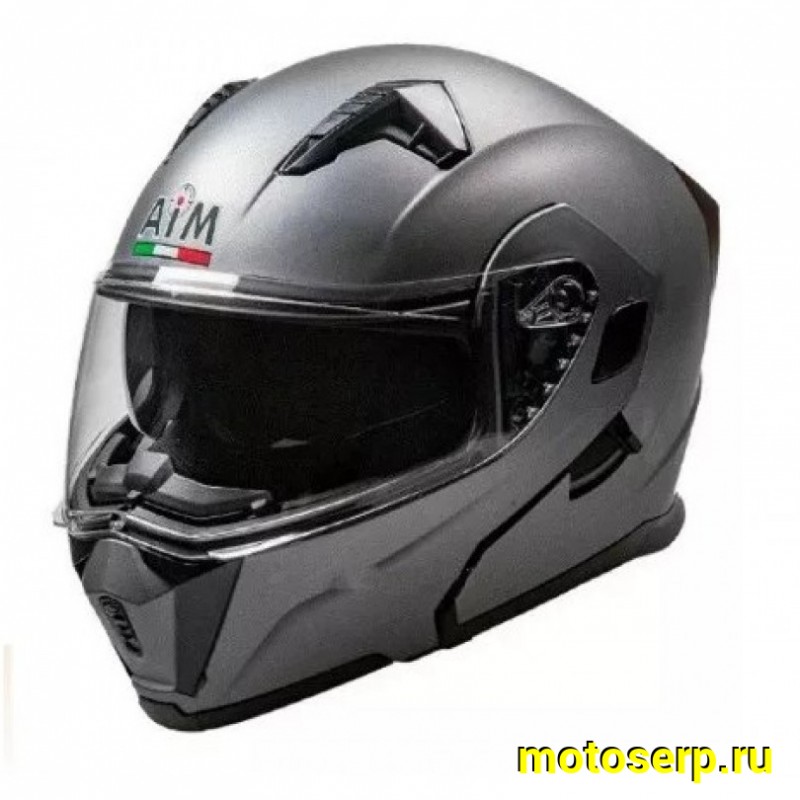 Купить  Шлем трансформер (модуляр) AiM JK906 серый металлик  р-р XXXL (шт) (AIM 906-005-XXXL купить с доставкой по Москве и России, цена, технические характеристики, комплектация фото  - motoserp.ru