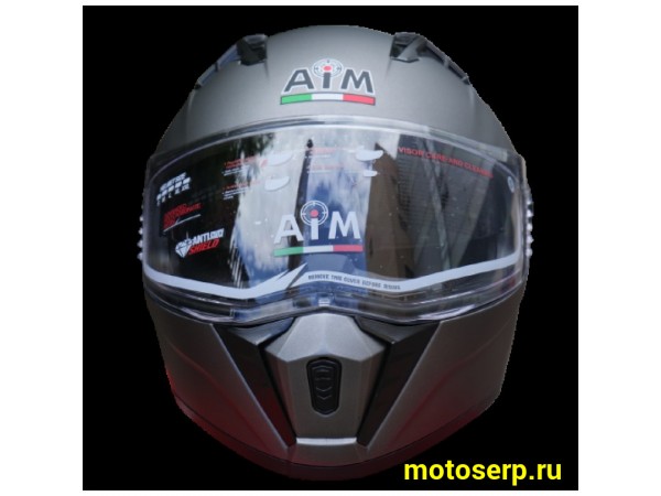 Купить  Шлем закрытый AiM JK320 Grey Metal L (шт) (AIM 320-005-L купить с доставкой по Москве и России, цена, технические характеристики, комплектация фото  - motoserp.ru