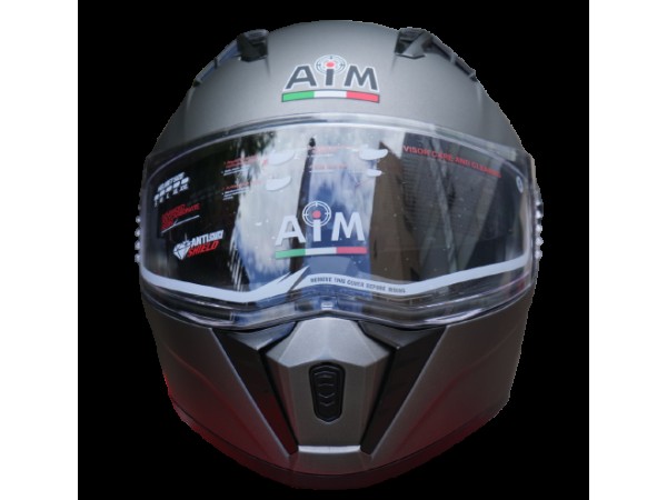 Купить  Шлем закрытый AiM JK320 Grey Metal XL (шт) (AIM 320-005-XL купить с доставкой по Москве и России, цена, технические характеристики, комплектация фото  - motoserp.ru