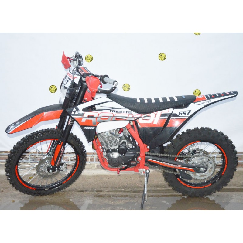 Купить  Мотоцикл Кросс/Эндуро ROCKOT GS 7 Tribute (250cc, 172FMM-5 (PR250), 21/18) Выпуск 2023г. (шт) (ROCKOT купить с доставкой по Москве и России, цена, технические характеристики, комплектация фото  - motoserp.ru