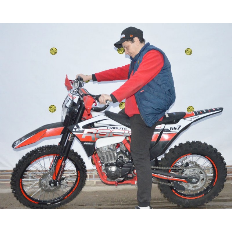 Купить  Мотоцикл Кросс/Эндуро ROCKOT GS 7 Tribute (250cc, 172FMM-5 (PR250), 21/18) Выпуск 2023г. (шт) (ROCKOT купить с доставкой по Москве и России, цена, технические характеристики, комплектация фото  - motoserp.ru