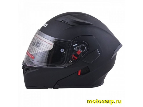 Купить  Шлем трансформер (модуляр) Ataki JK902 Solid черный матовый р-р XL (шт) (SM 598-9589 купить с доставкой по Москве и России, цена, технические характеристики, комплектация фото  - motoserp.ru