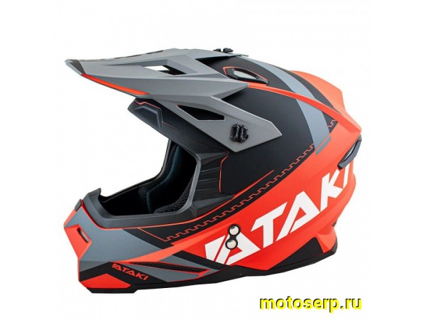 Купить  ====Шлем Кросс Ataki JK801 Valor красный/серый матовый р-р L  (шт)  (0 купить с доставкой по Москве и России, цена, технические характеристики, комплектация фото  - motoserp.ru