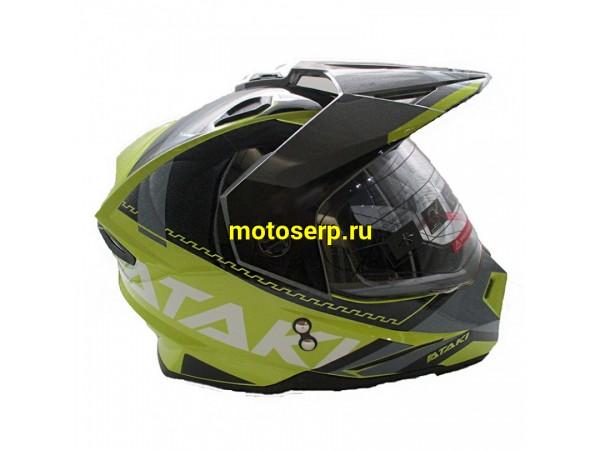 Купить  Шлем Кросс Ataki JK802 (мотард) Valor желтый/серый глянцевый р-р XL (шт) (SM 941-5805 купить с доставкой по Москве и России, цена, технические характеристики, комплектация фото  - motoserp.ru