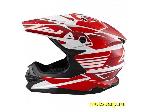 Купить  ====Шлем Кросс Ataki JK801A Legacy красный/белый глянцевый р-р M  (шт)  (0 купить с доставкой по Москве и России, цена, технические характеристики, комплектация фото  - motoserp.ru