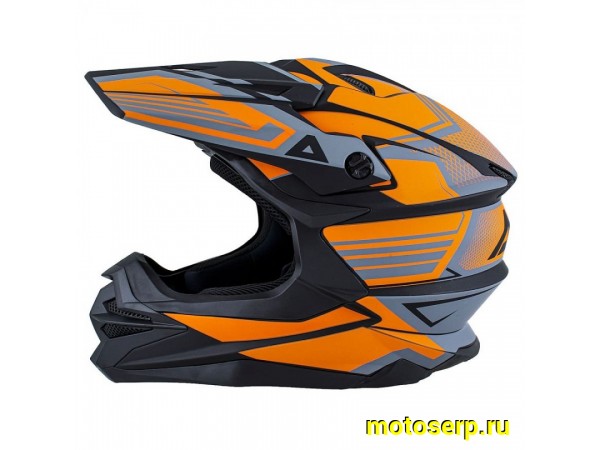 Купить  Шлем Кросс Ataki JK801A Legacy оранжевый/серый матовый р-р L  (шт)  (SM 941-5905 купить с доставкой по Москве и России, цена, технические характеристики, комплектация фото  - motoserp.ru