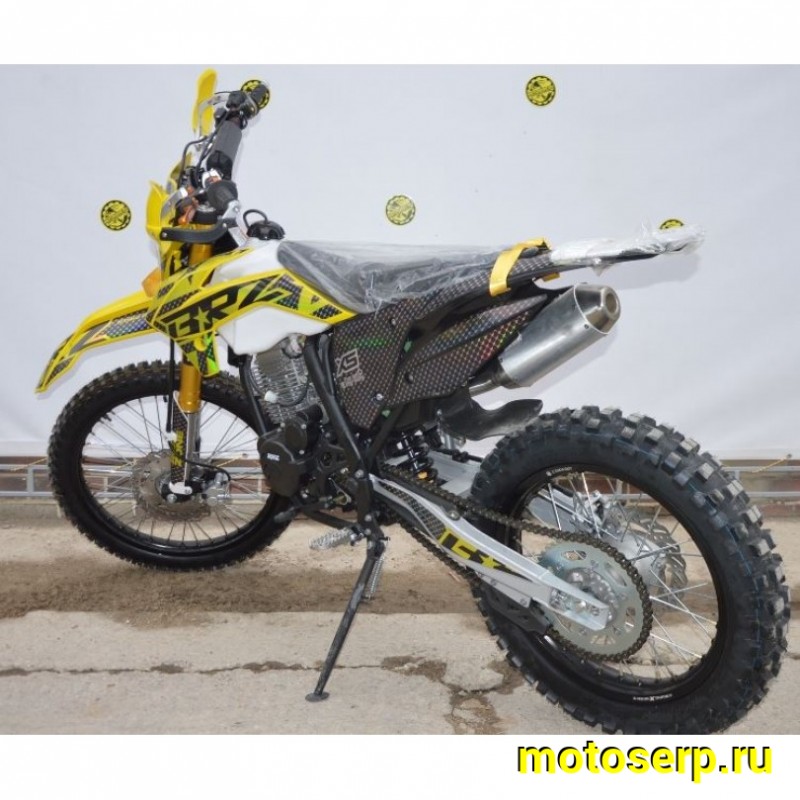 Купить  Мотоцикл Кросс/Эндуро BRZ X5 PR300 Gold 300cc 175FMN-PR300 (спортинв), 21/18, 4T, возд. охлажд. (шт) купить с доставкой по Москве и России, цена, технические характеристики, комплектация фото  - motoserp.ru