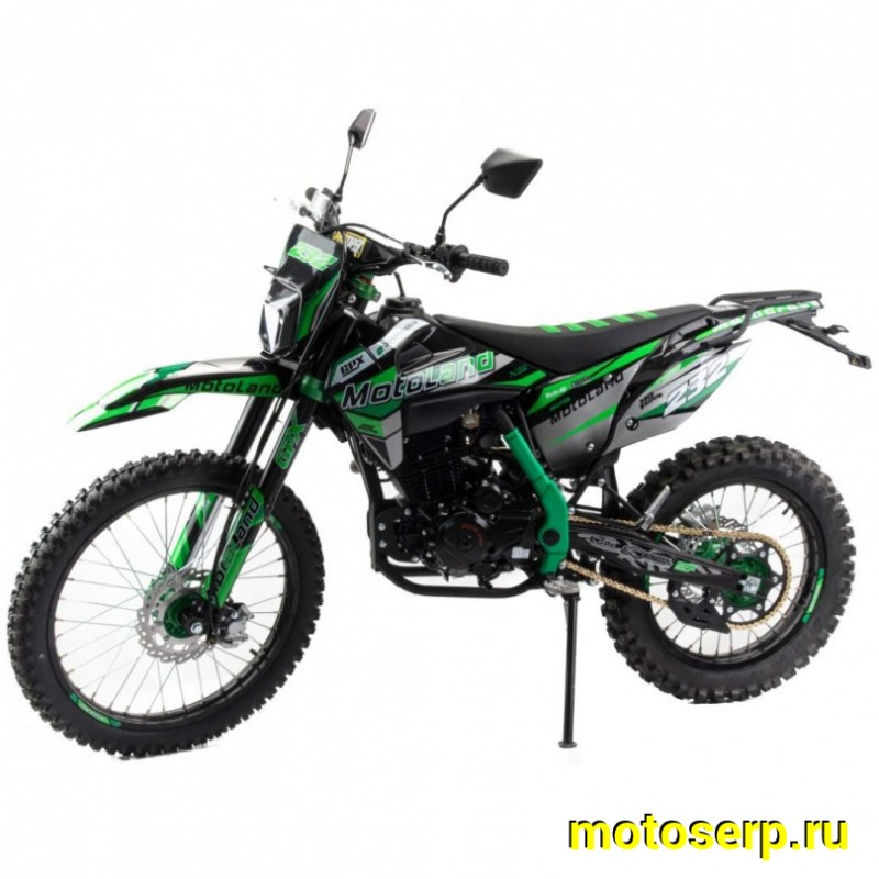 Купить  Мотоцикл Кросс/Эндуро Motoland XT 250 HS 172FMM (PR5) ПТС зеленый (шт) (ML 21153 (ФОТО купить с доставкой по Москве и России, цена, технические характеристики, комплектация фото  - motoserp.ru