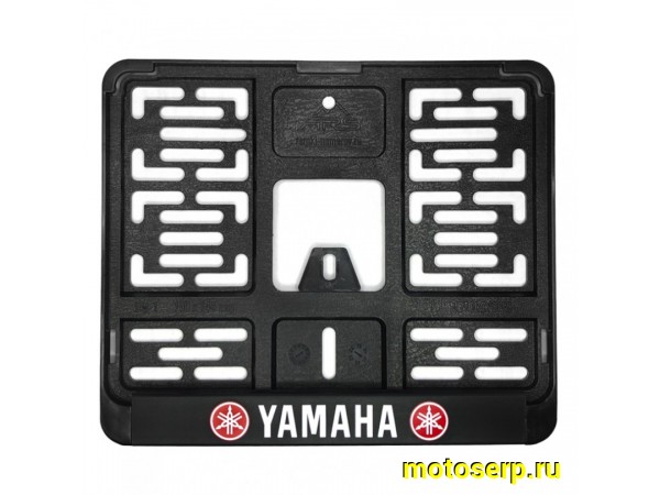 Купить  Держатель (рамка) заднего номера МОТО (19х14,5) пластик "Yamaha" нового образца (шт) (МК MRN033 купить с доставкой по Москве и России, цена, технические характеристики, комплектация фото  - motoserp.ru