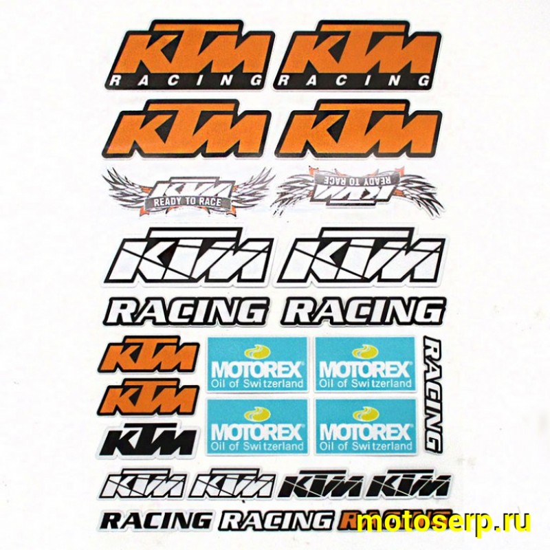 Купить  Наклейки (набор) "KTM 172" светоотражающие (19х28) (МК PKTZ-172 купить с доставкой по Москве и России, цена, технические характеристики, комплектация фото  - motoserp.ru