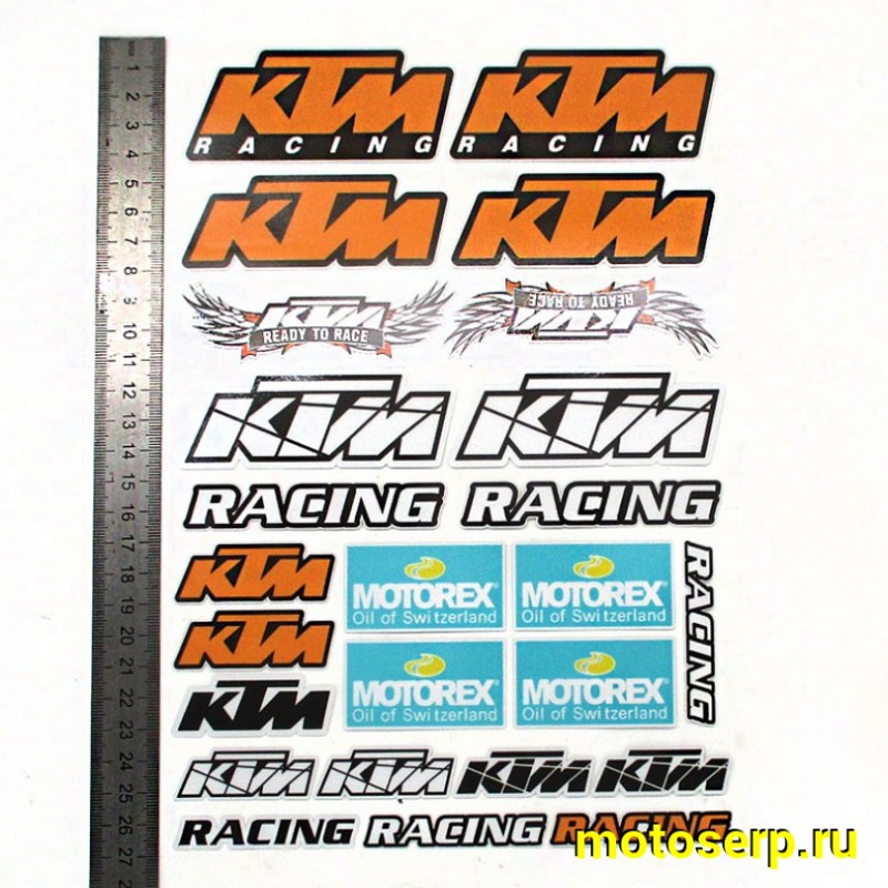 Купить  Наклейки (набор) "KTM 172" светоотражающие (19х28) (МК PKTZ-172 купить с доставкой по Москве и России, цена, технические характеристики, комплектация фото  - motoserp.ru