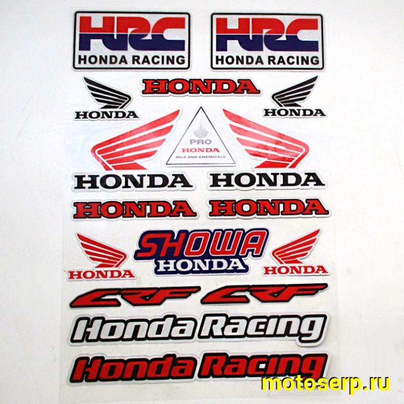 Купить  Наклейки (набор) "Honda 232" светоотражающие (19х28) (МК PKTZ-232 купить с доставкой по Москве и России, цена, технические характеристики, комплектация фото  - motoserp.ru