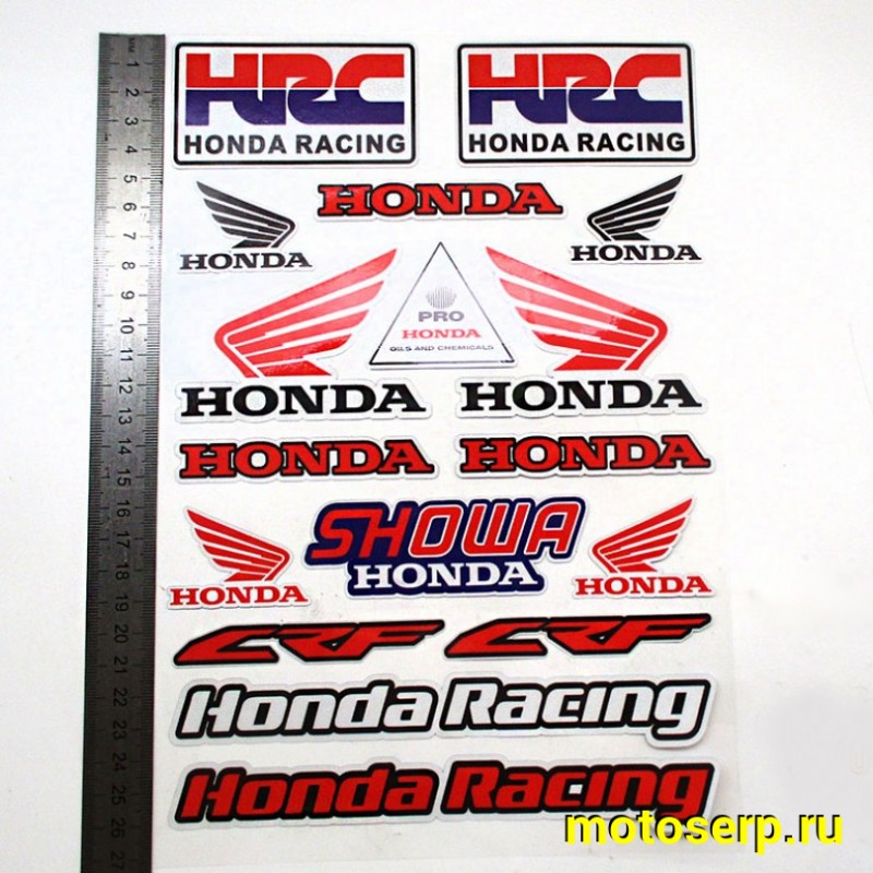 Купить  Наклейки (набор) "Honda 232" светоотражающие (19х28) (МК PKTZ-232 купить с доставкой по Москве и России, цена, технические характеристики, комплектация фото  - motoserp.ru