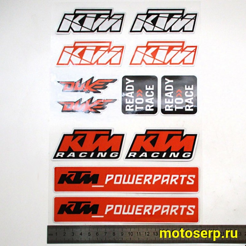 Купить  Наклейки (набор) "KTM 431" светоотражающие (19х28) (МК PKTZ 431 купить с доставкой по Москве и России, цена, технические характеристики, комплектация фото  - motoserp.ru