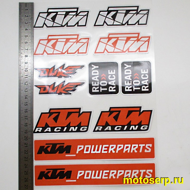 Купить  Наклейки (набор) "KTM 431" светоотражающие (19х28) (МК PKTZ 431 купить с доставкой по Москве и России, цена, технические характеристики, комплектация фото  - motoserp.ru