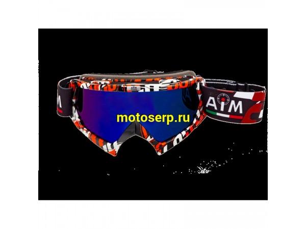 Купить  Очки мото Кросс AiM 157-700 White-Black-Red Glossy PRO (шт) (AIM 157-700 купить с доставкой по Москве и России, цена, технические характеристики, комплектация фото  - motoserp.ru