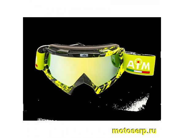Купить  Очки мото Кросс AiM 157-600 Black-Yellow Glossy PRO (шт) (AIM 157-600 купить с доставкой по Москве и России, цена, технические характеристики, комплектация фото  - motoserp.ru