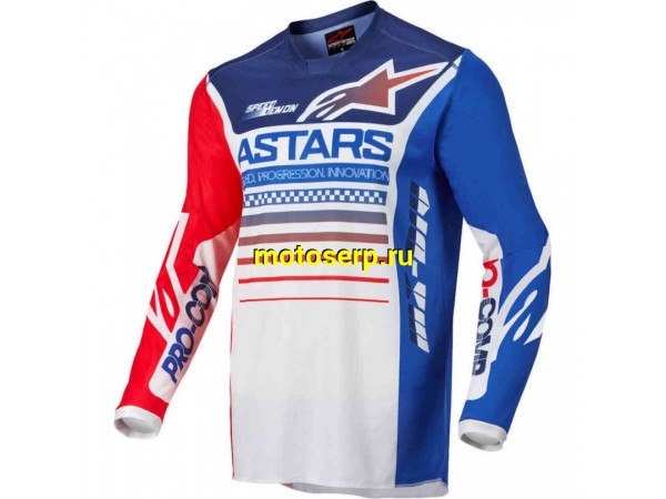 Купить  Джерси (футболка для мотокросса) V-RUS AlpineStars Compass (цвет: мультицвет) (XXXL) (шт) (0 купить с доставкой по Москве и России, цена, технические характеристики, комплектация фото  - motoserp.ru