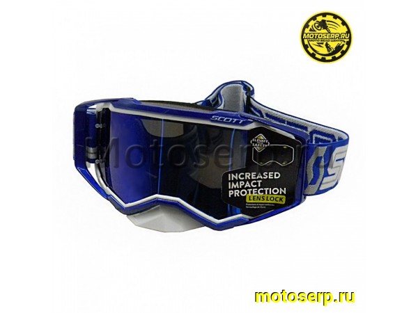 Купить  Очки мото Кросс Scott Snowcross Blue/White (шт) (Кокурин купить с доставкой по Москве и России, цена, технические характеристики, комплектация фото  - motoserp.ru