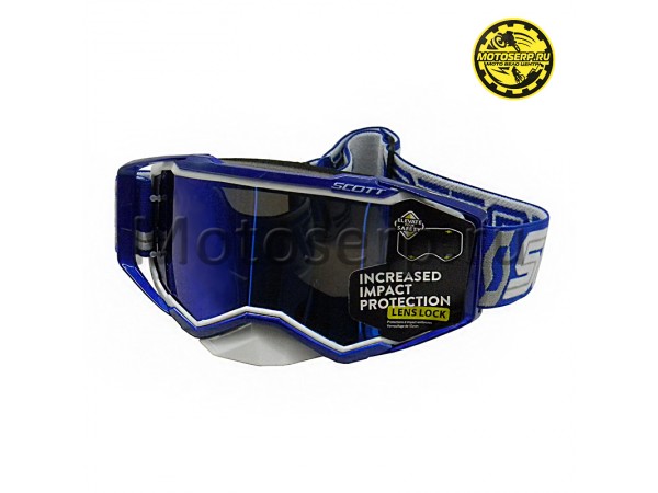Купить  Очки мото Кросс Scott Snowcross Blue/White (шт) (Кокурин купить с доставкой по Москве и России, цена, технические характеристики, комплектация фото  - motoserp.ru