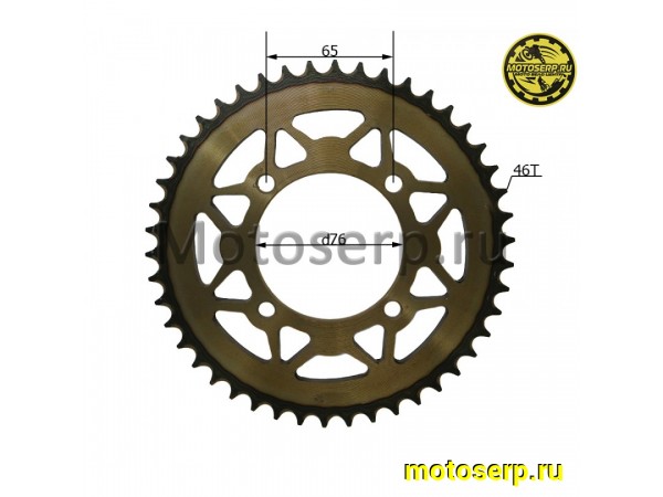 Купить  Звезда ведомая голая (венец) (428-46) (428-46T D-76mm, 4x65mm) сталь, закаленные зубья PIT BIKE 125-190 (шт) (ML 12210  купить с доставкой по Москве и России, цена, технические характеристики, комплектация фото  - motoserp.ru
