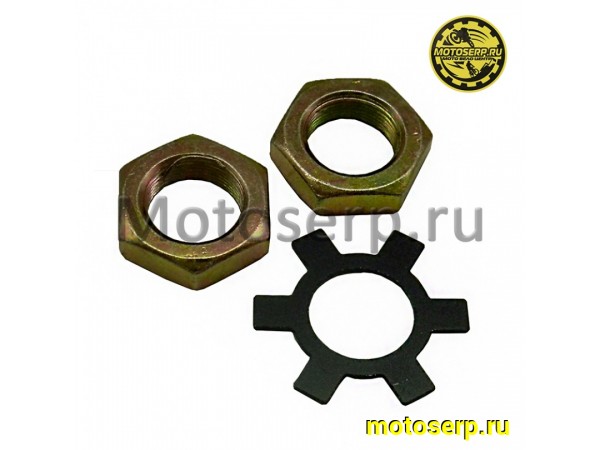 Купить  Гайка задней оси ATV (D-27mm, d-40mm, шаг1,5mm) HAMMER-200 (+стопорная пластина) (комп) (Rockot RM-437511 купить с доставкой по Москве и России, цена, технические характеристики, комплектация фото  - motoserp.ru