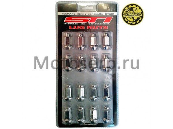 Купить  Гайка колёсного диска ATV М10*1,25 (3/8x24/STI, 24мм, CHROME, BEVELED, 16шт, конус) (шт) (Rockot RM 005631  купить с доставкой по Москве и России, цена, технические характеристики, комплектация фото  - motoserp.ru