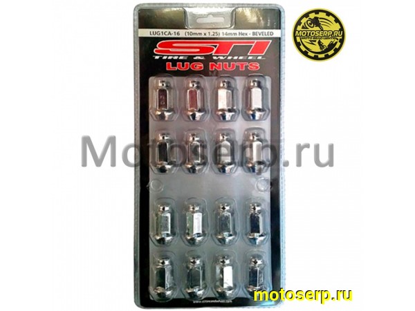 Купить  Гайка колёсного диска ATV М10*1,25 (3/8x24/STI, 24мм, CHROME, BEVELED, 16шт, конус) (шт) (Rockot RM 005631  купить с доставкой по Москве и России, цена, технические характеристики, комплектация фото  - motoserp.ru