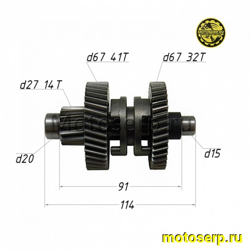 Купить  Шестерня - вал редуктора промежуточный 161QMK, 157QMJ  ATV 200cc  HAMMER-200 (шт) (Rockot RM-434491 (Rockot 057QMD-100360000 купить с доставкой по Москве и России, цена, технические характеристики, комплектация фото  - motoserp.ru