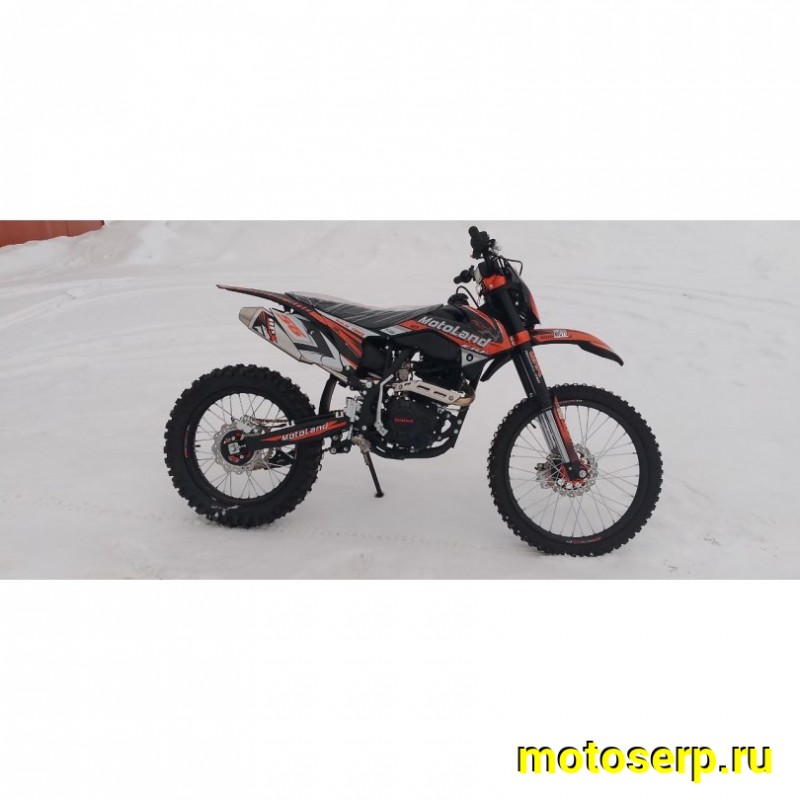 Купить  Мотоцикл Кросс/Эндуро Motoland 250 CRF (спортинв), 21/18,  250сс, 172FMM, 4 такт.,5 перед.,диск. торм. оранжевый (шт) (ML 19907 купить с доставкой по Москве и России, цена, технические характеристики, комплектация фото  - motoserp.ru
