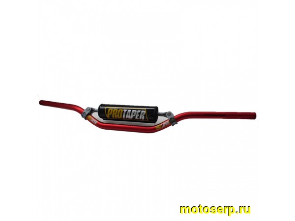 Купить  Руль 22мм #1 с перекладиной+защита красный (шт) (ML 11630 купить с доставкой по Москве и России, цена, технические характеристики, комплектация фото  - motoserp.ru