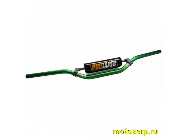 Купить  Руль 22мм #1 с перекладиной+защита зеленый (шт) (ML 11632  купить с доставкой по Москве и России, цена, технические характеристики, комплектация фото  - motoserp.ru