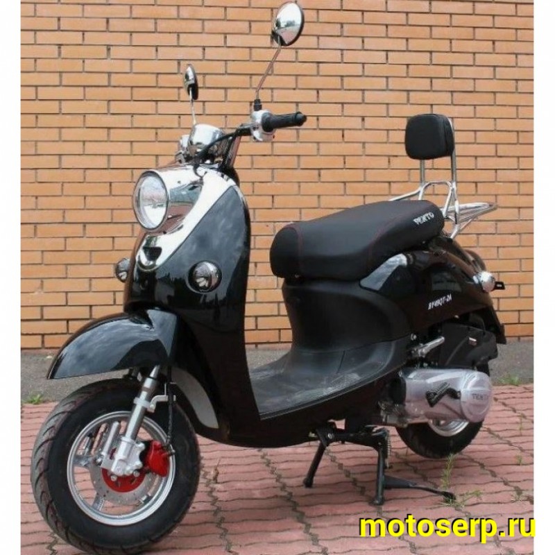 Купить  Скутер VMC RETRO с кофром (Венто Ретро) 50cc; 1,5 местный, 4Т, возд. охлажд., диск/барабан, кол. 10"/10"(шт) 01500 (Vento  купить с доставкой по Москве и России, цена, технические характеристики, комплектация фото  - motoserp.ru