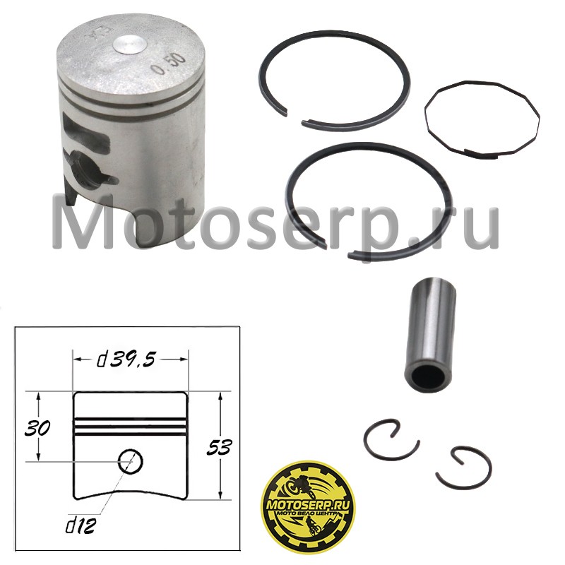 Купить  Поршень Honda DIO AF18/24/27  D39,5 (2р); p-12  TW SEE (ком) (К-дар 2100503 купить с доставкой по Москве и России, цена, технические характеристики, комплектация фото  - motoserp.ru
