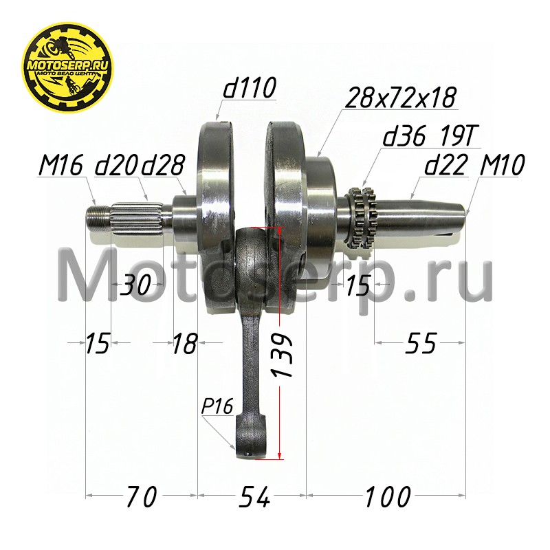 Купить  Коленвал (вал коленчатый) 172FMM ZS (CB250-F), CB250R, p-16mm Sport003, ZR (шт) (Regul 100066539 (MT K-6632 купить с доставкой по Москве и России, цена, технические характеристики, комплектация фото  - motoserp.ru
