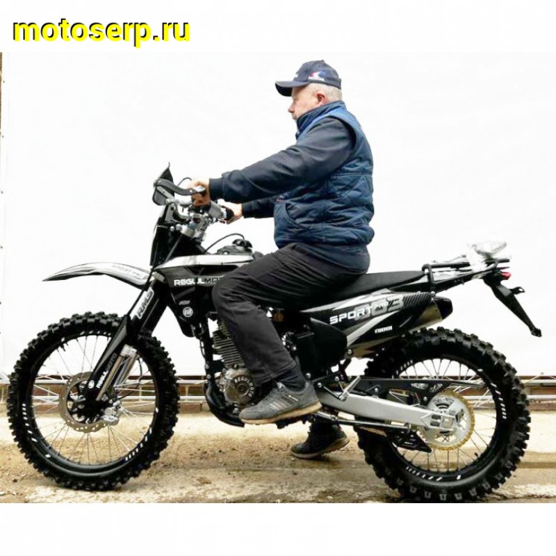 Купить  ====Мотоцикл Кросс/Эндуро Regulmoto Sport-003 PR PRO (4 valves) 5пер. Черный  300сс (ЭПТС) 21/18, ZS175FMM-5, возд.охл.,диск/диск,(шт) купить с доставкой по Москве и России, цена, технические характеристики, комплектация фото  - motoserp.ru