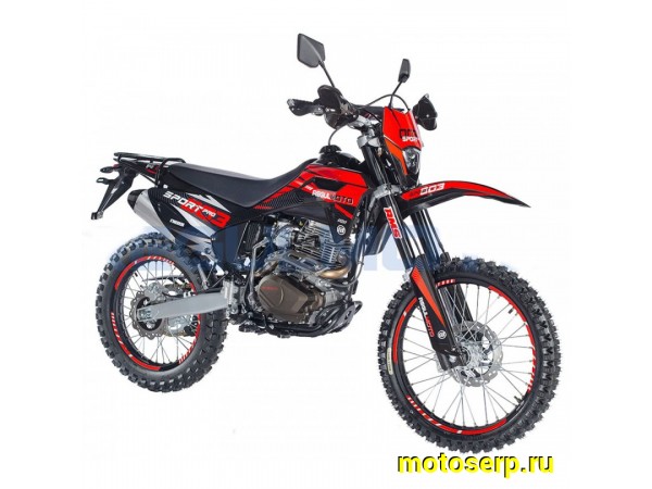 Купить  ====Мотоцикл Кросс/Эндуро Regulmoto Sport-003 PR PRO (4 valves) 5пер. Черный/красный,  300сс (ЭПТС) 21/18, ZS175FMM-5, возд.охл.,диск/диск,(шт)  купить с доставкой по Москве и России, цена, технические характеристики, комплектация фото  - motoserp.ru
