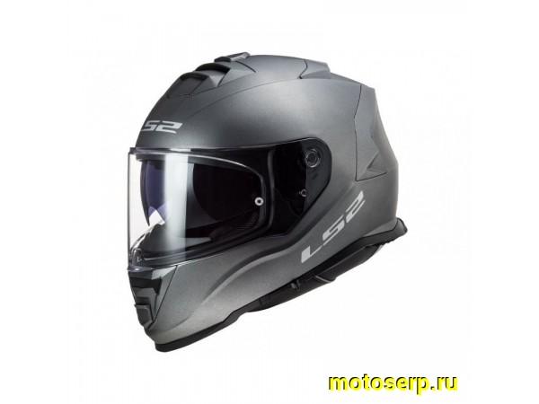 Купить  Шлем закрытый LS2 FF800 STORM solid Matt Titanium (XL) интеграл (шт) (LS2 купить с доставкой по Москве и России, цена, технические характеристики, комплектация фото  - motoserp.ru