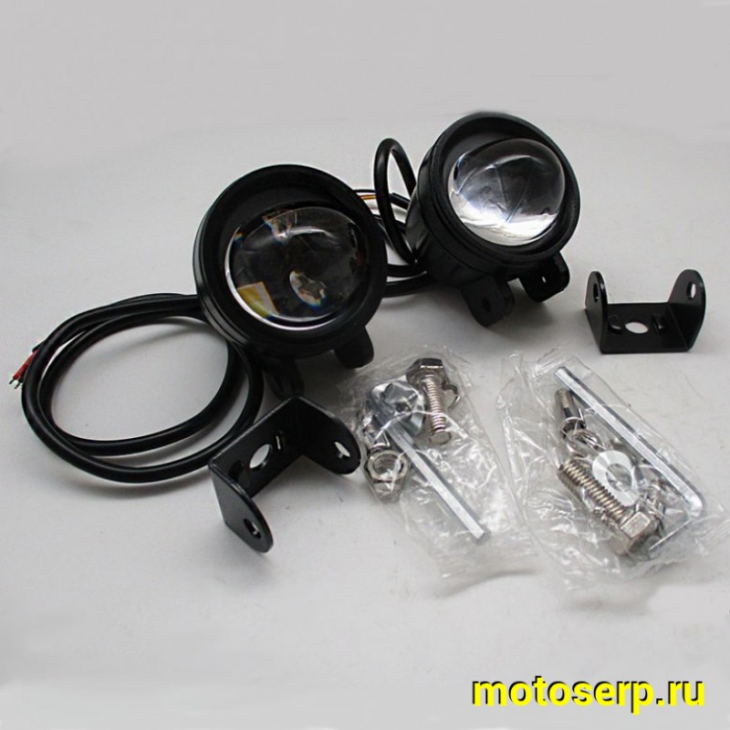 Купить  Фара, Светодиодная оптика круглые, D55, 12‑80V, IP67, белый/желтый свет (пара) (ANKON 032160 купить с доставкой по Москве и России, цена, технические характеристики, комплектация фото  - motoserp.ru