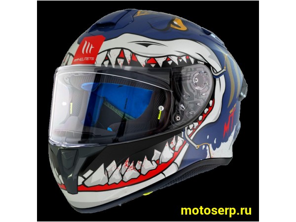 Купить  Шлем закрытый MT FF106 TARGO PRO SHARKY B7 MATT BLUE (XXL) интеграл (шт) (LS2 купить с доставкой по Москве и России, цена, технические характеристики, комплектация фото  - motoserp.ru