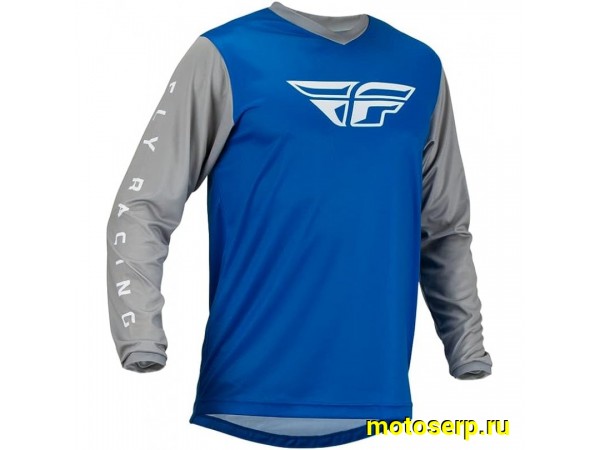 Купить  Джерси (футболка для мотокросса) FLY RACING F-16 синяя/серая (L) 2023 (шт)  (0 купить с доставкой по Москве и России, цена, технические характеристики, комплектация фото  - motoserp.ru